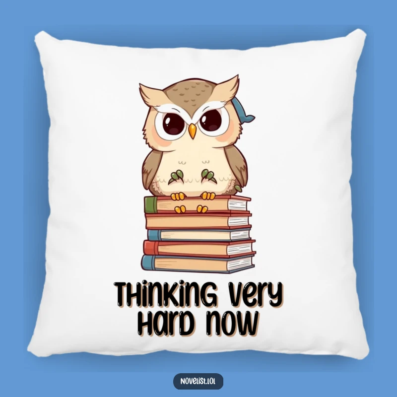 Funny Wise Owl Pillow: Cozy Comfort with Scholarly and Humorous Charm