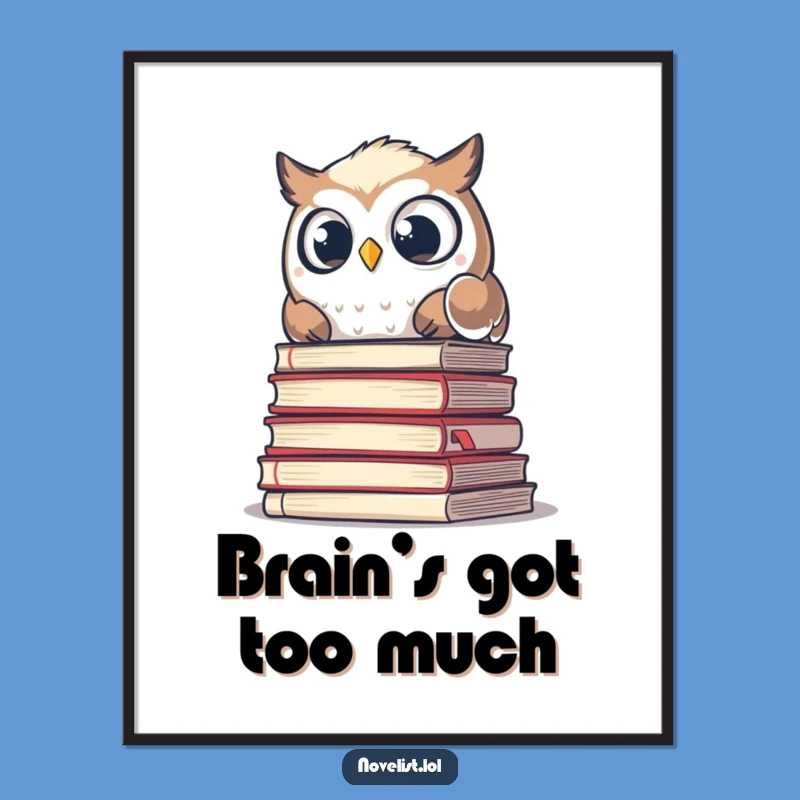 Funny Owl Manuscript Digital Art: Bring Scholarly Giggles to Your Space!