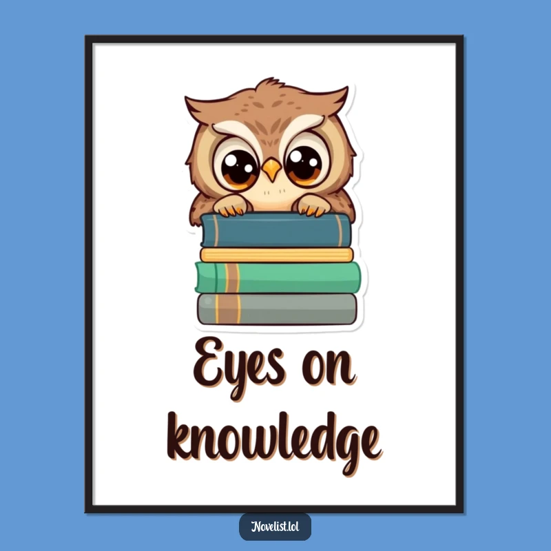 Funny Owl Wisdom Print: Intellectual Charm for Your Walls