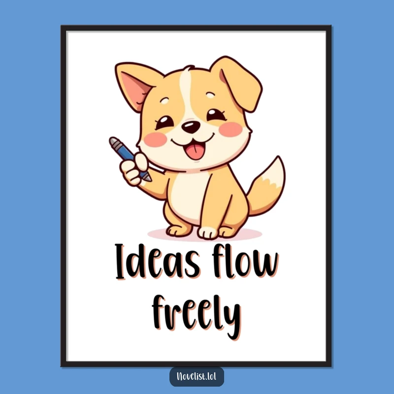 Funny Dog Pen Digital Art: Bring Canine Drama to Your Space!