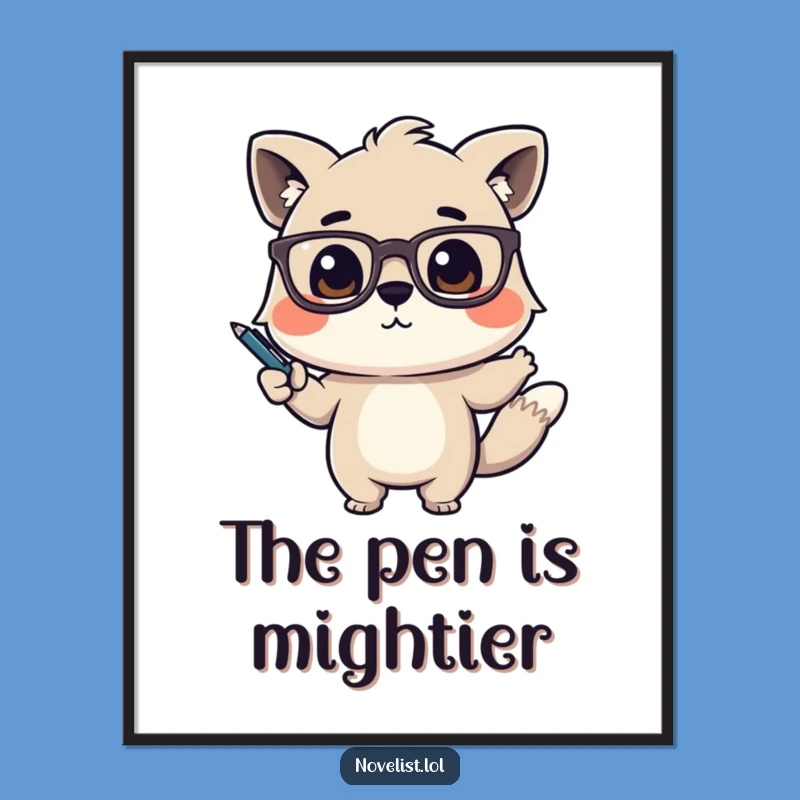 Funny Speaker Art Print: Animal Gesturing Dramatically, Instant Funny Gift