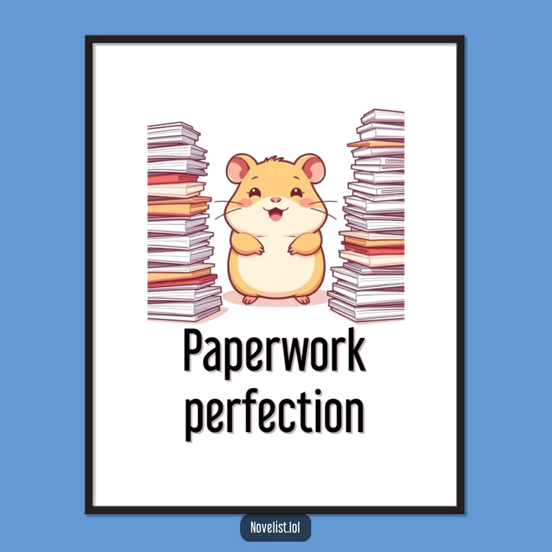 Funny Inspired Hamster Digital Print: Instant Art for Your Joyful Space