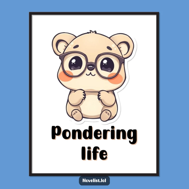 Funny Scholar Animal Art Print: Bring Intellectual Charm to Your Walls