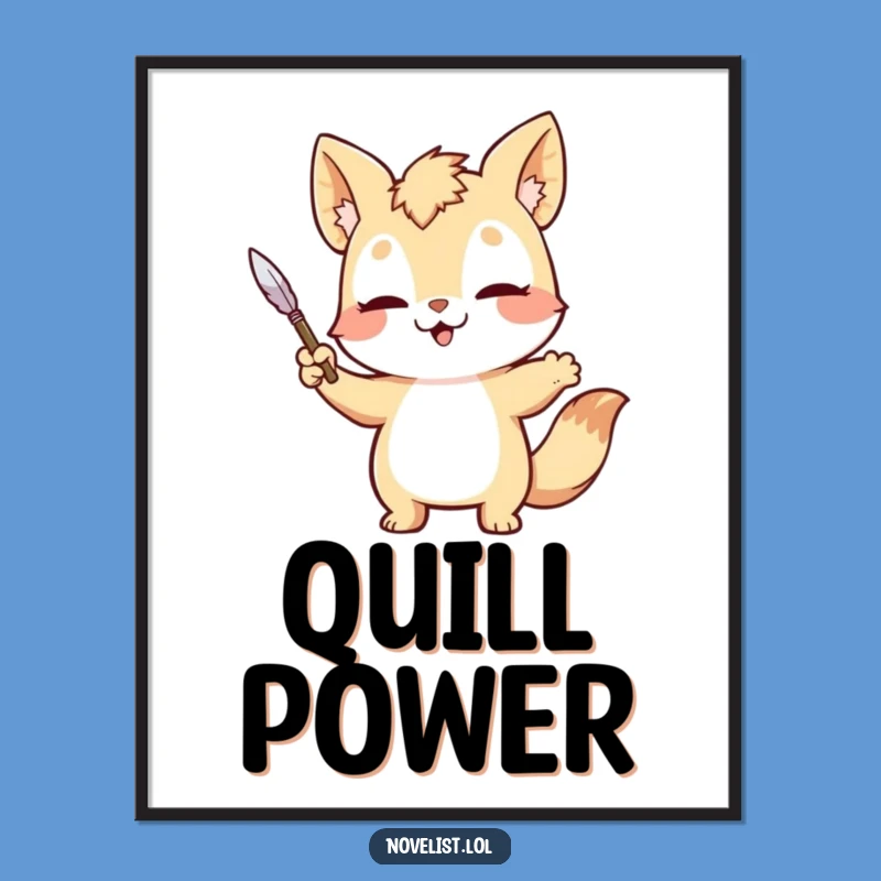 Funny Writer Animal Art Print: Bring Dramatic Flair to Your Walls