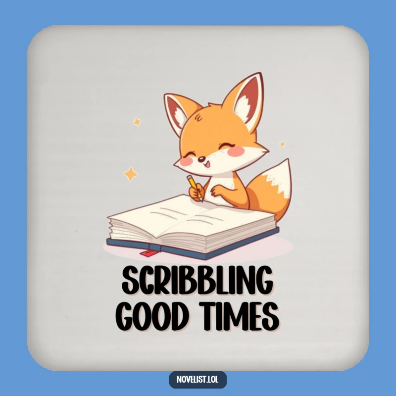 Funny Creative Drink Coaster - Protect with Fox Art, Funny Gift