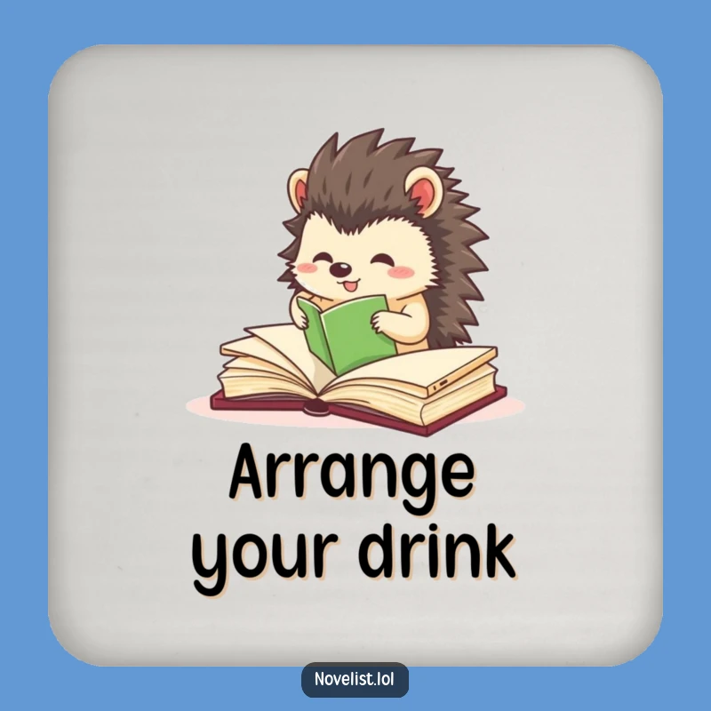 Funny Hedgehog Organizer Coaster: Character's Precise Book Gift