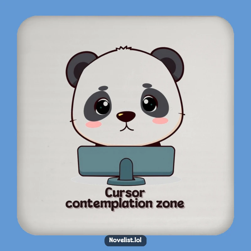 Funny Panda Coder Coaster Set - Protect & Focus!