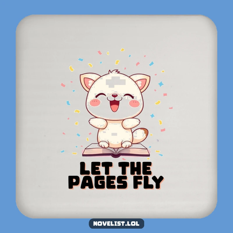 Funny Animal Page Confetti Coasters: Protect Surfaces with Literary Charm