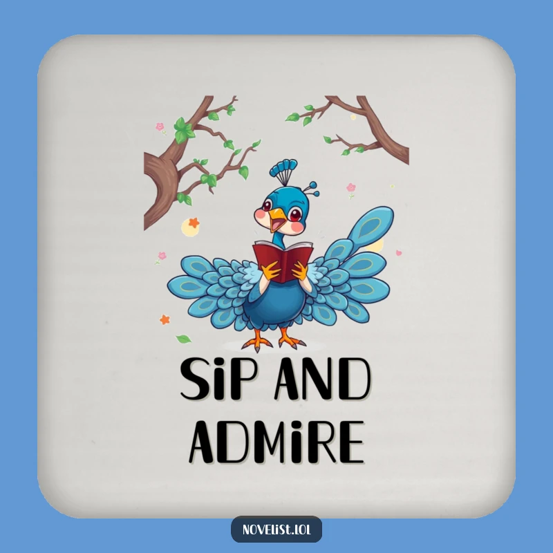 Funny Peacock Novel Coaster - Protect Surfaces with Theatrical Flair