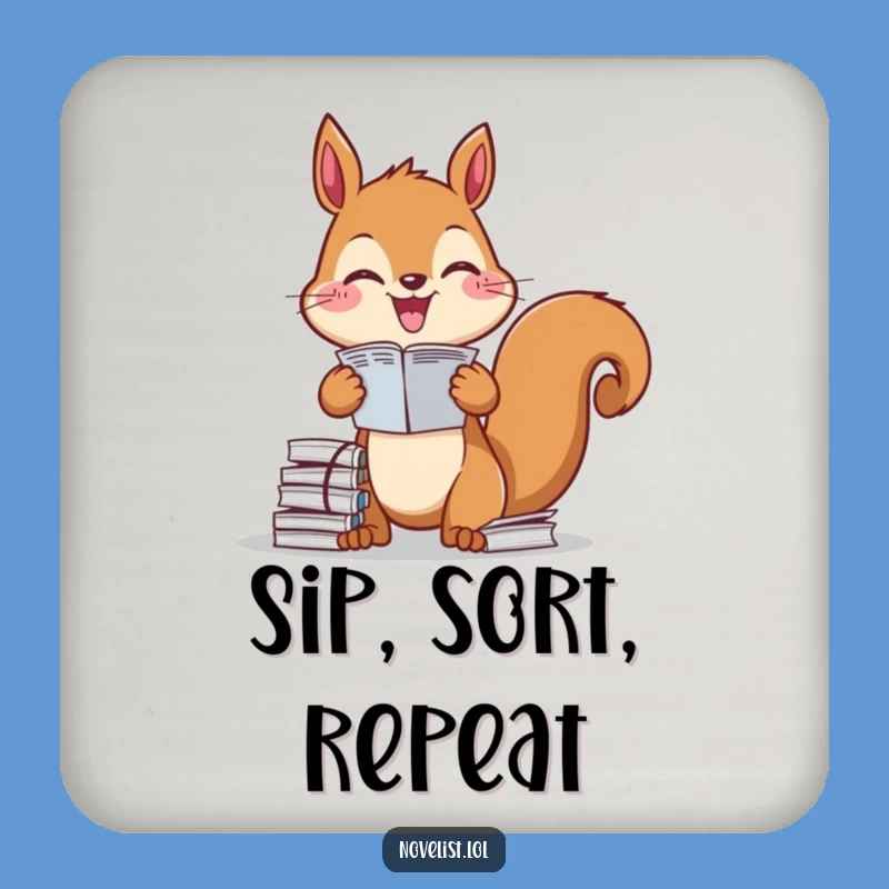 Funny Organizer Coaster: Diligent Squirrel Character Bar Funny Gift