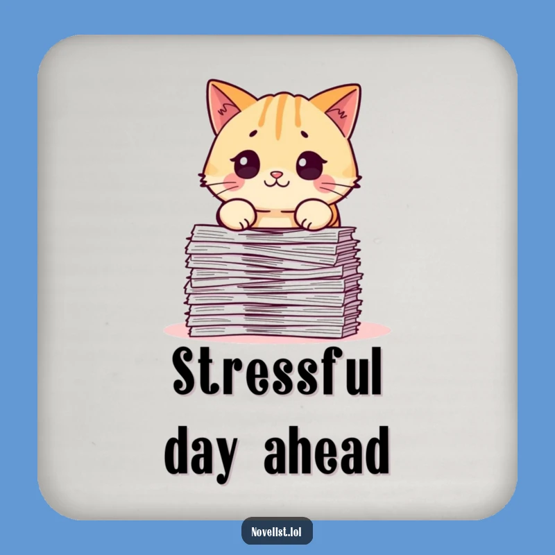 Funny Pudgy Cat Coaster: Amusing Surprise Office Humor Drink Saver for Cat Fans