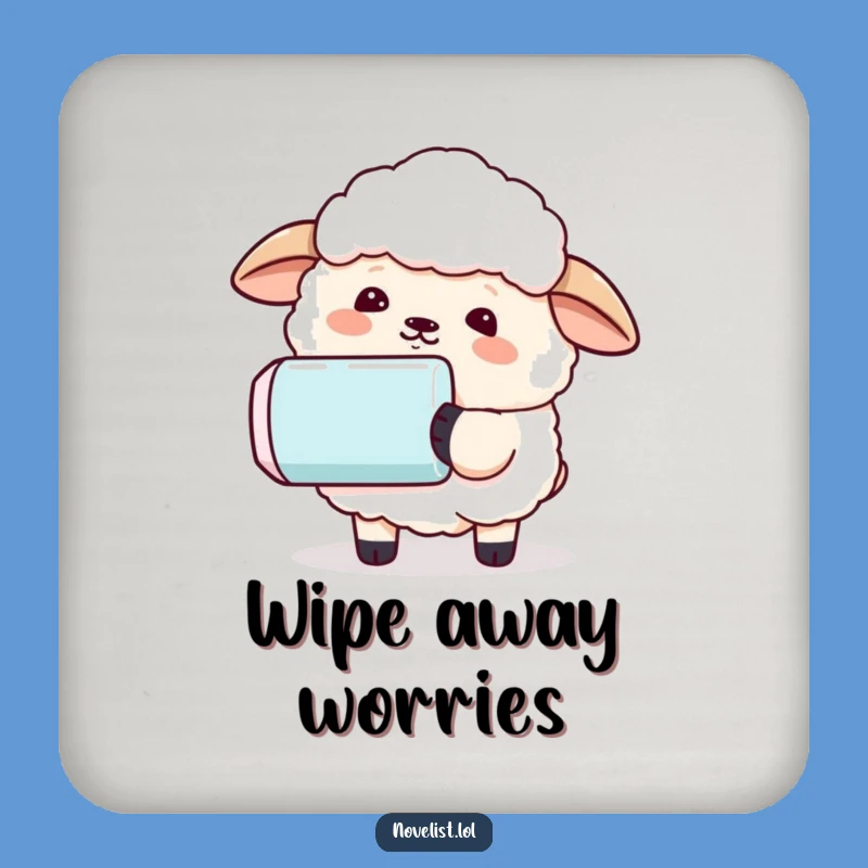 Funny Sheep Eraser Coaster Set: Protect Tables with Hilarious Style