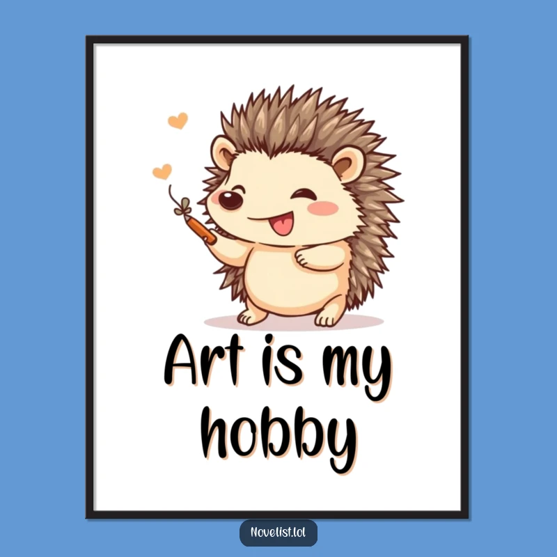 Funny Hedgehog Drawing Poster: Hilarious Art for Your Creative Space