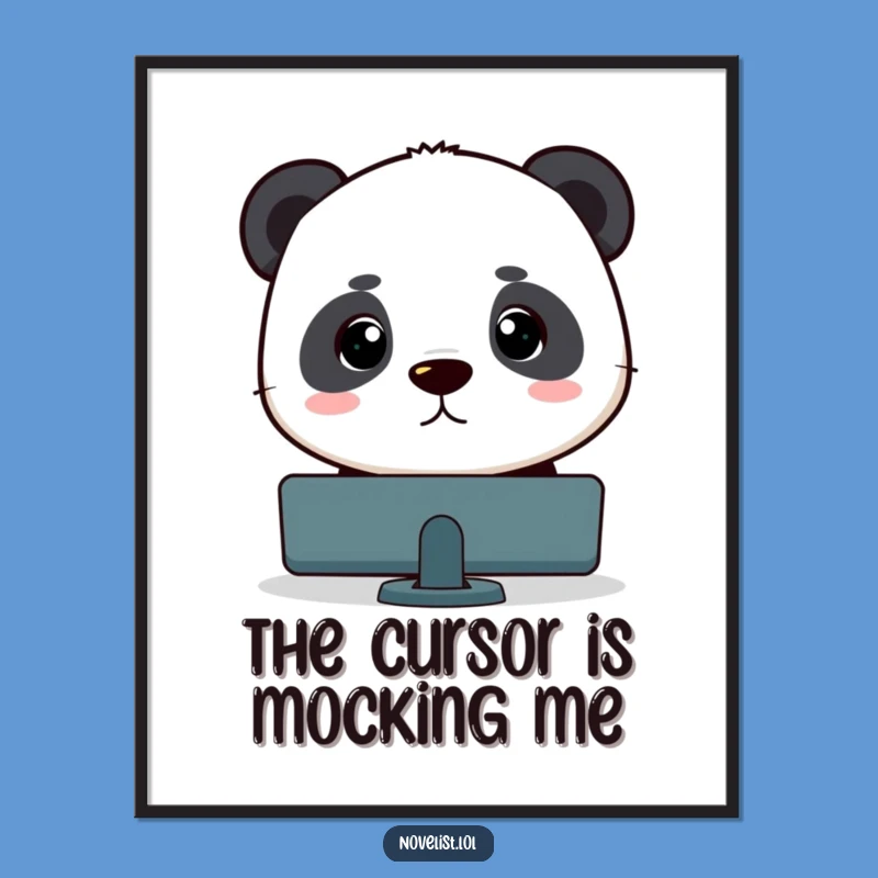 Funny Panda Coder Art Print - Motivational Wall Decor Gift!
