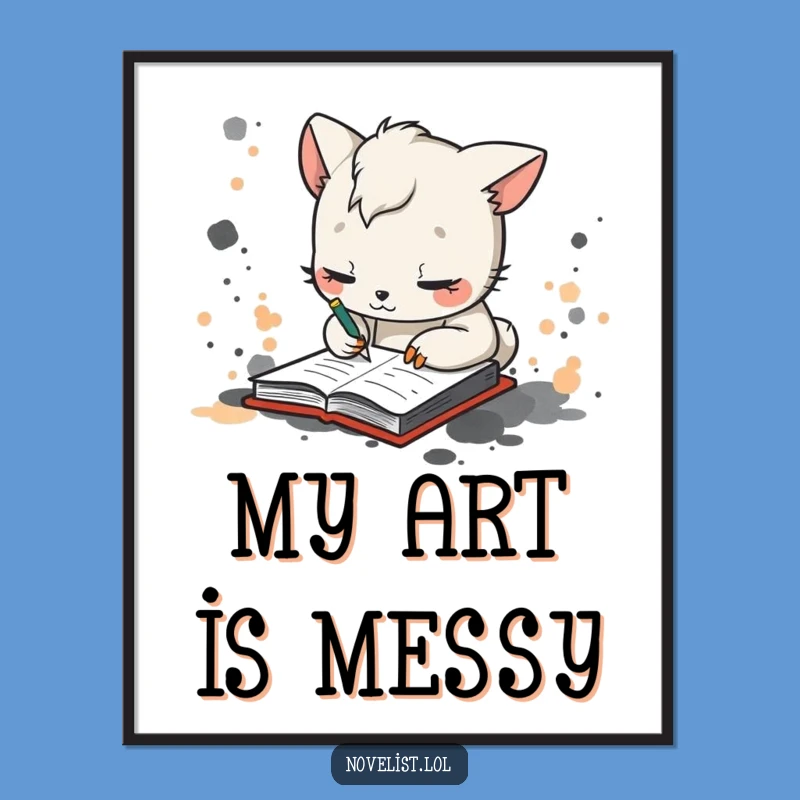 Funny Scribble Animal Poster - Whimsical Art Print Gift