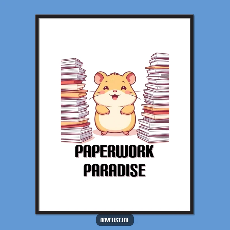 Funny Inspired Hamster Poster: Whimsical Wall Art for Your Creative Space
