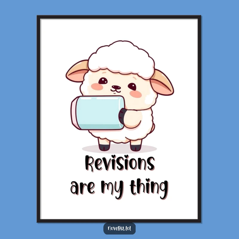 Funny Sheep Correction Poster: Hilarious Art for Your 'Oops' Moments