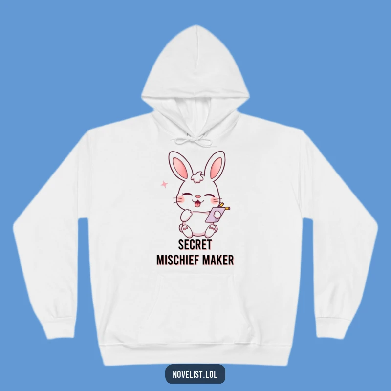 Cozy Funny Rabbit Mischief Hoodie: Warm Comfort with a Wink