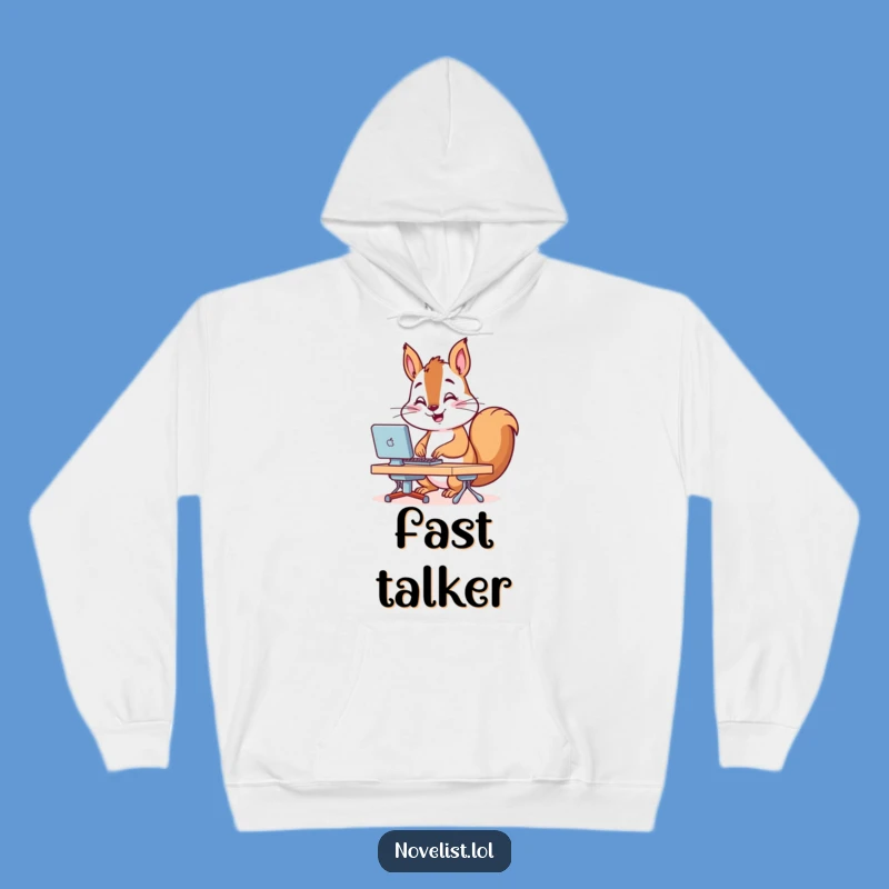 Funny Fast Typing Squirrel Hoodie: Cozy Comfort for Busy Bodies