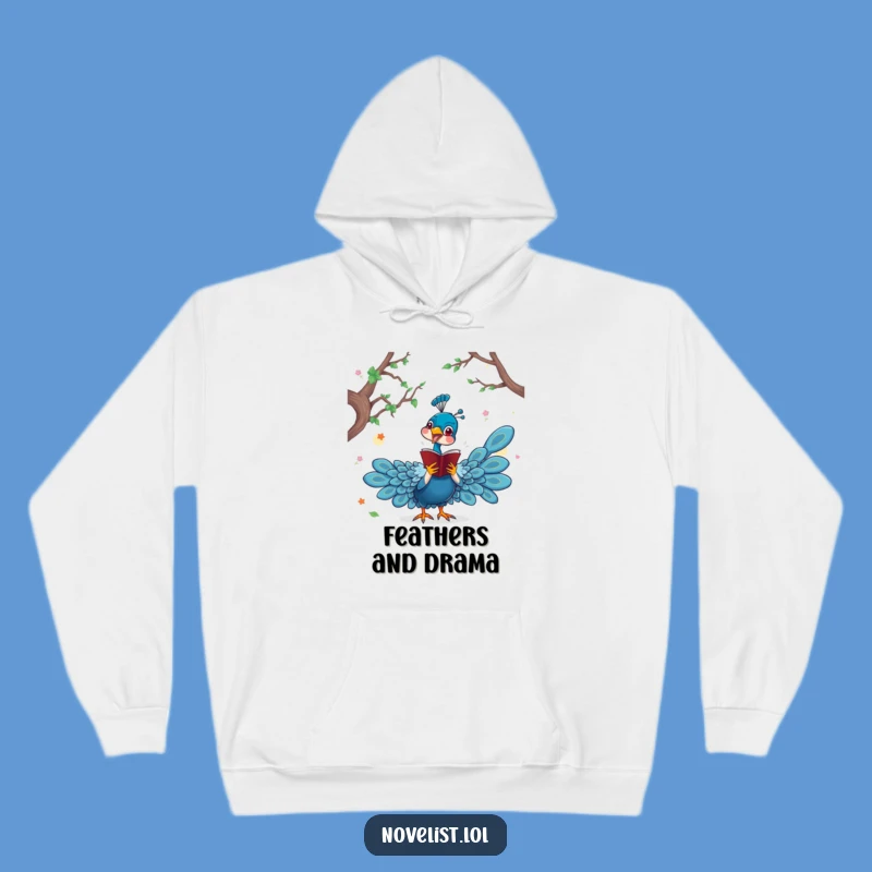 Cozy Funny Peacock Drama Hoodie - Stay Warm While Performing Your Story