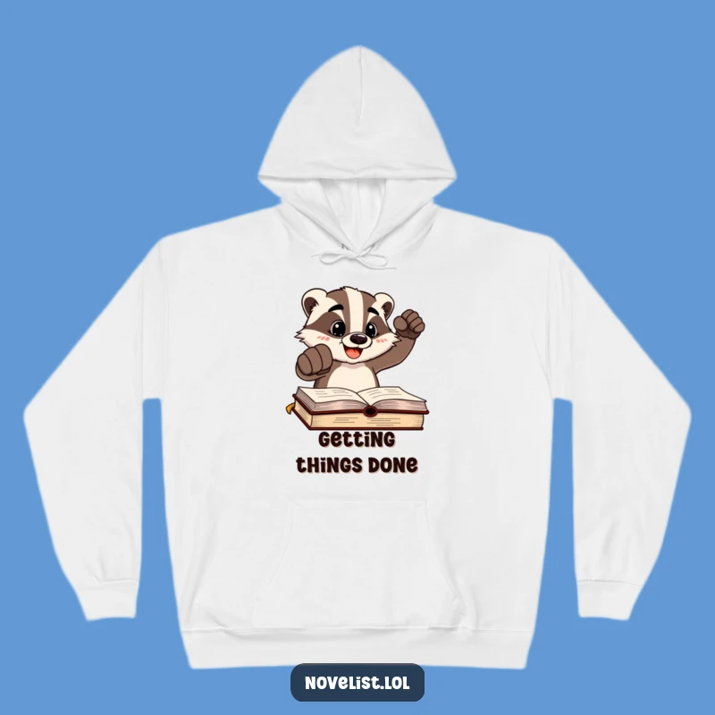 Funny Badger Author Hoodie: Cozy Comfort for the Victorious Writer
