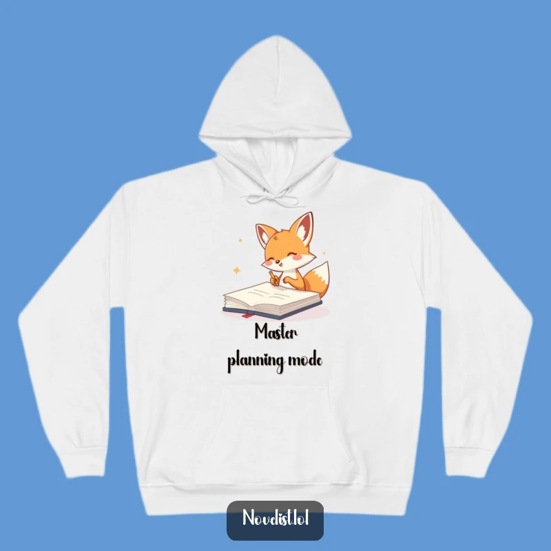 Funny Creative Hoodie - Cozy Fox Scribbling Art, Warm Funny Gift