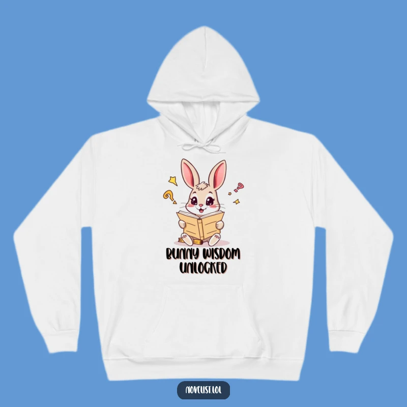 Funny Curious Rabbit Reader Hoodie - Cozy Up with Great Stories!