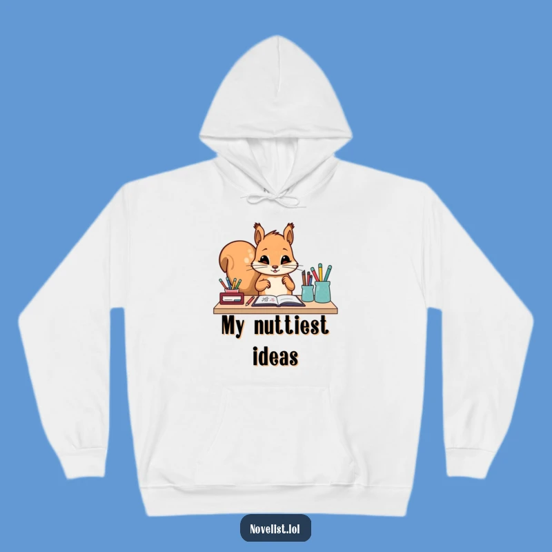 Funny Squirrel Hoodie: Diligent Desk Setup, Cozy Organizer's Funny Gift