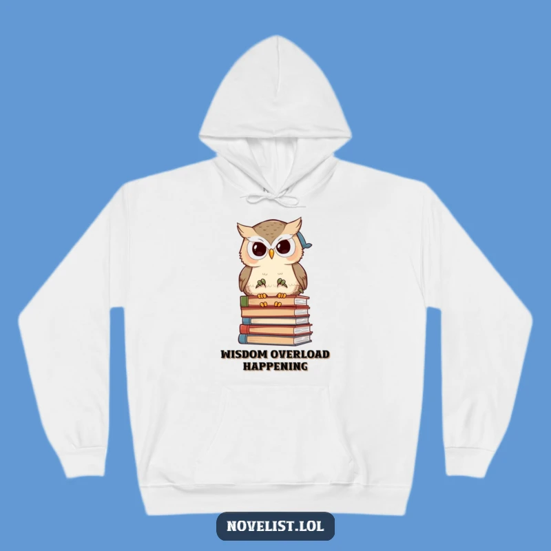 Funny Wise Owl Hoodie: Cozy Scholar's Humorous Apparel for Chilly Days