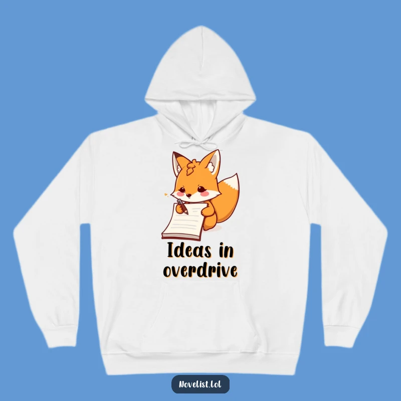 Funny Fox Scribbling Hoodie: Cozy and Enthusiastic Gear for Note-Takers