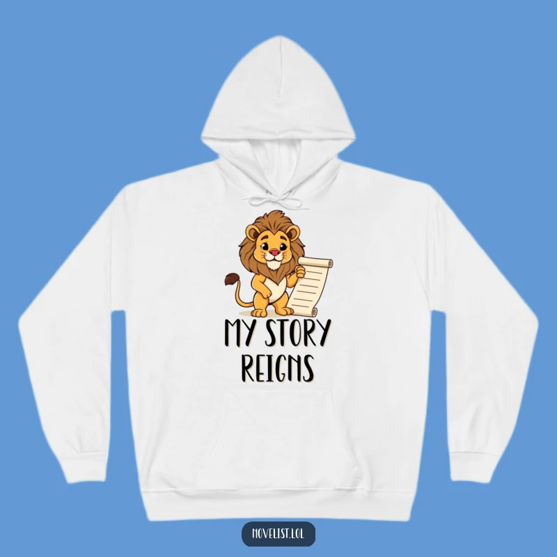 Funny Lion Hoodie: Regal Pose, Cozy King's Funny Gift