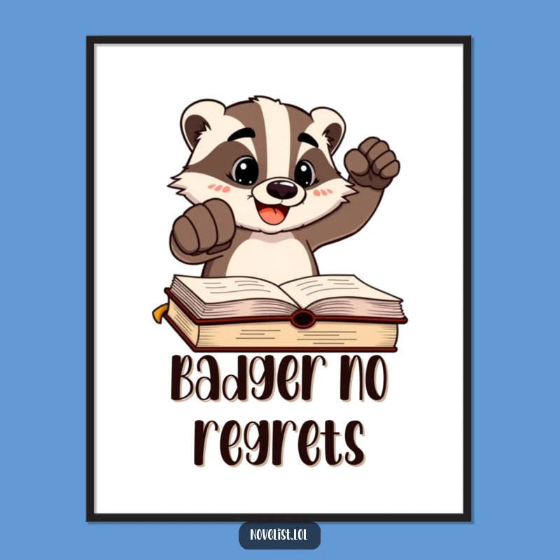 Free Printable Wall Art: Badger's Bold Statement - Funny Downloadable Decor Gift