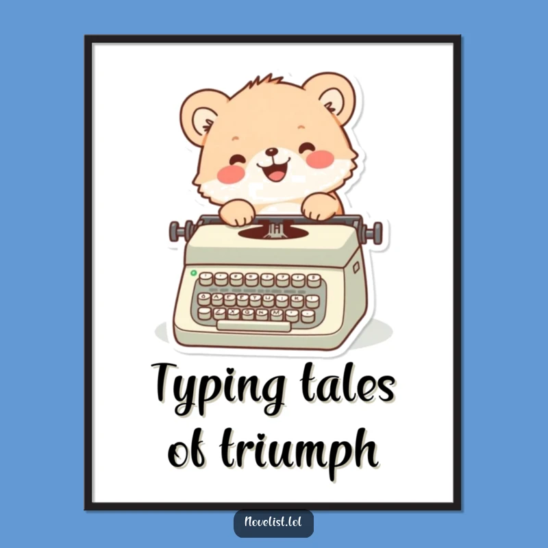 Free Printable Typewriter Art - Funny Downloadable Poster for Cozy Spaces