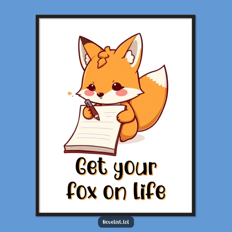 Free Printable Wall Art: Fox's Inspiration Hub - Funny Downloadable Decor Gift