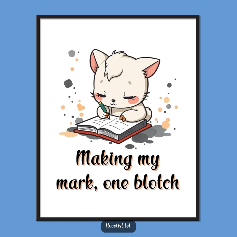 Free Printable Wall Art: Funny Scribbling Animal for Energetic DIY Decor!