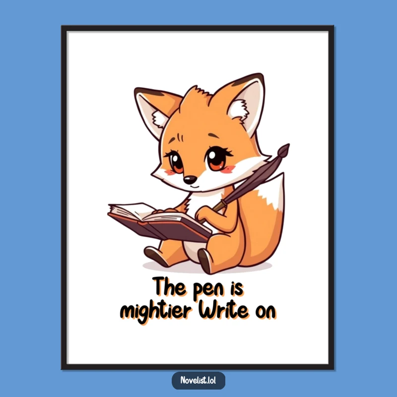 Funny Free Printable Wall Art: Creative Fox Character Downloadable Art for Inspiring Spaces