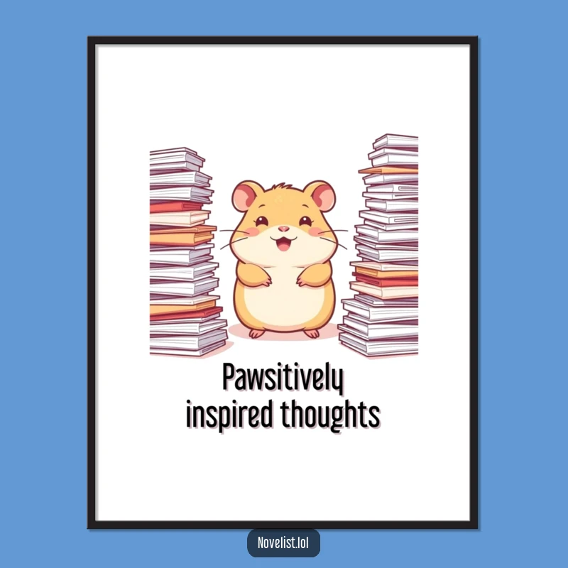 Funny Free Printable Wall Art: Inspired Hamster, Quirky Creative Decor