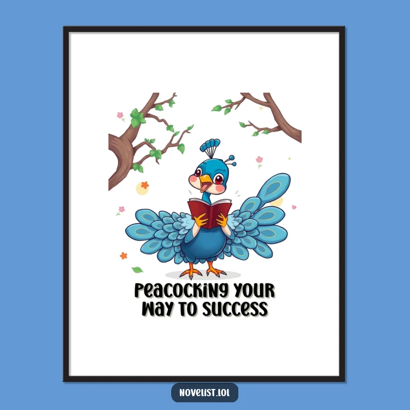 Free Printable Wall Art: Dramatic Peacock Acting, Funny Downloadable Art