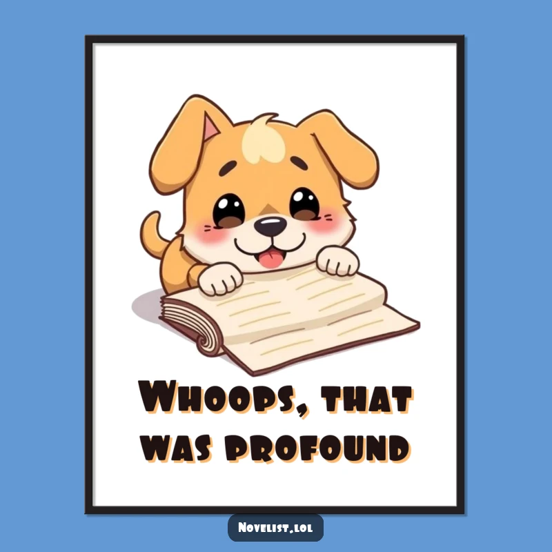 Free Printable Wall Art: Tripping Dog Manuscript Funny Downloadable Art Decor