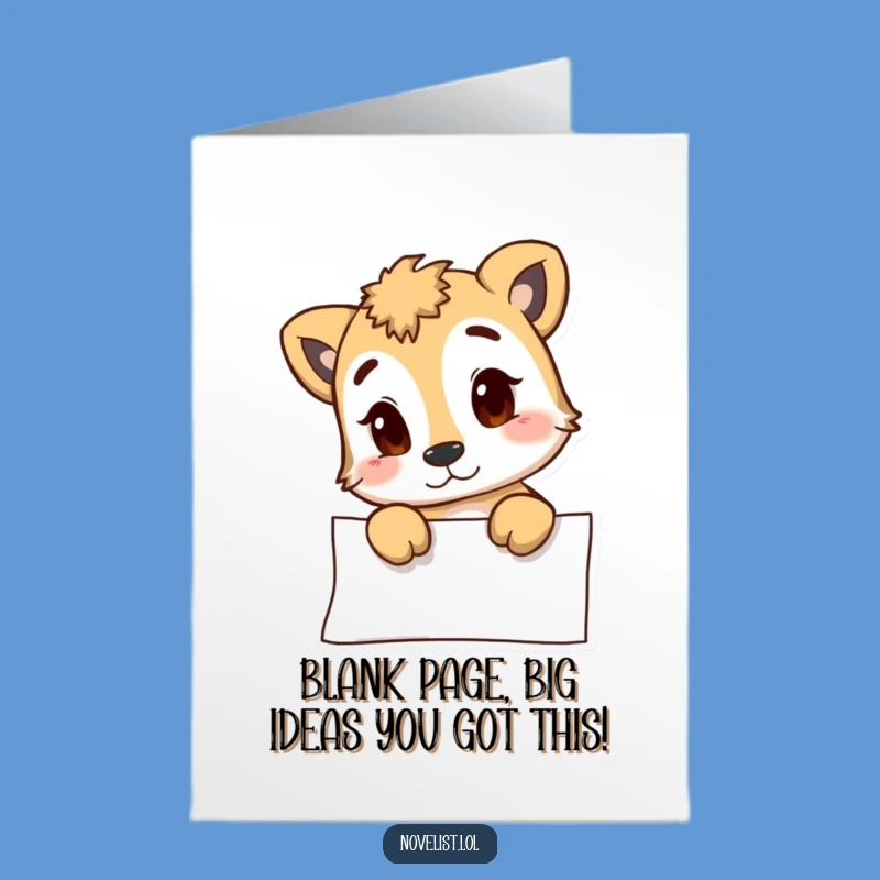 Free Printable Funny Birthday Card: Curious Animal Blank Page Humor Downloadable Gift