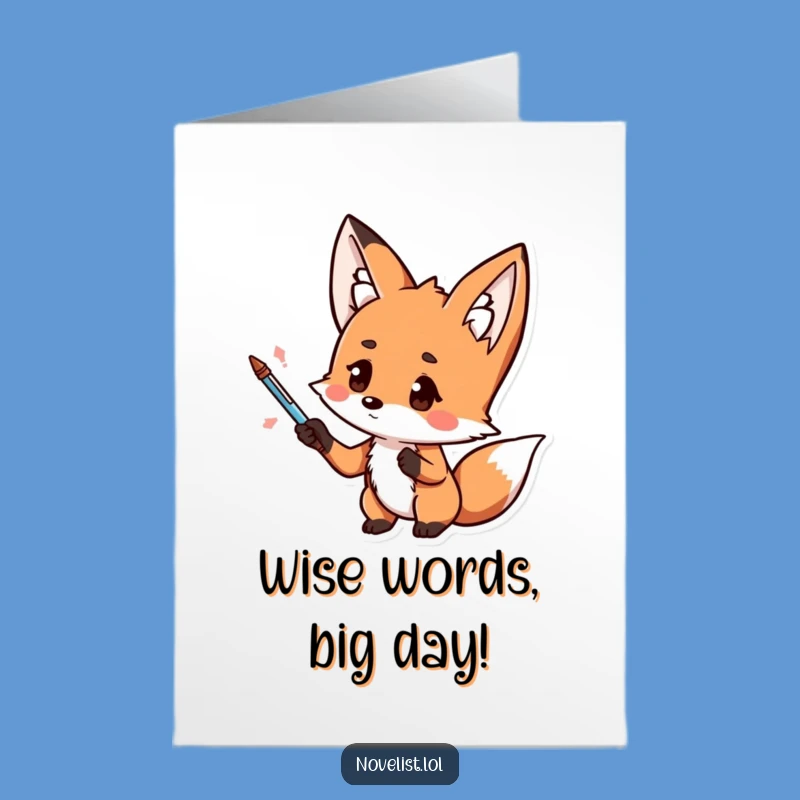 Free Printable Fox Birthday Card: Funny Downloadable Gift for the Thoughtful Creator