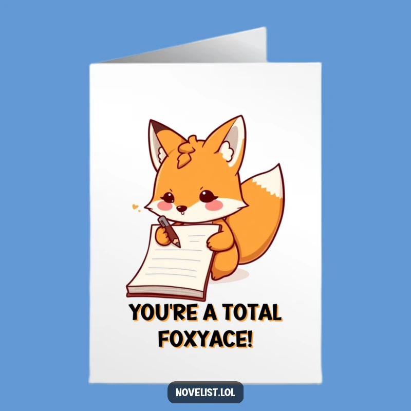 Free Printable Congrats Card: Ambitious Fox Achiever - Funny Downloadable Gift