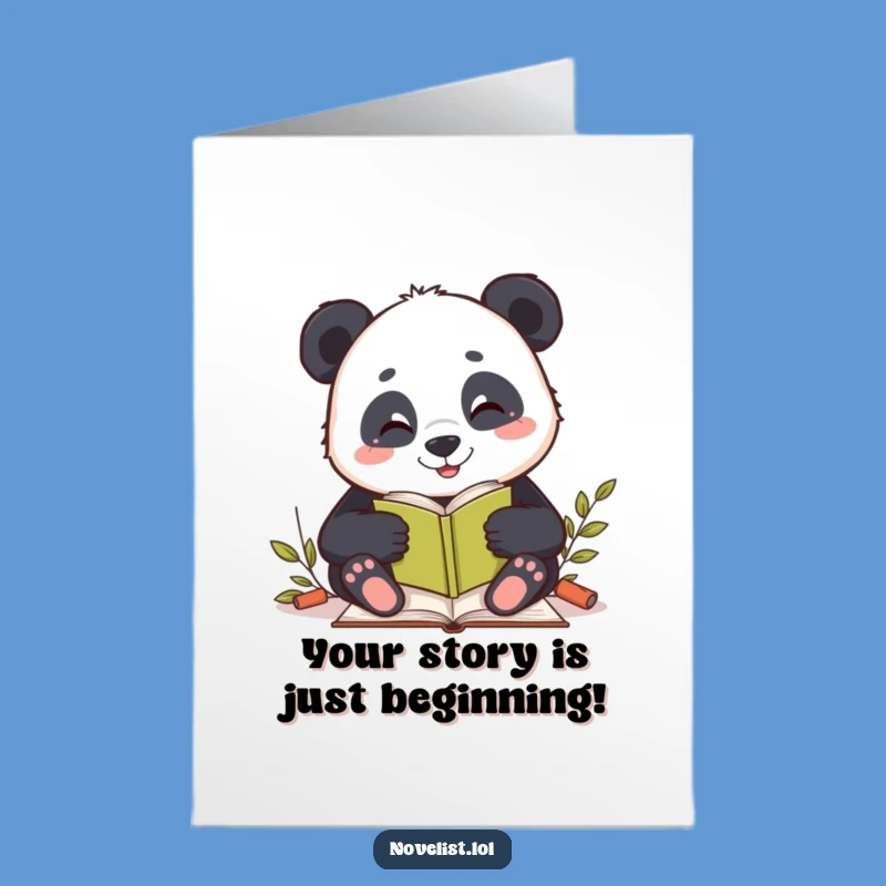 Free Printable Congrats Card: Panda Writer's Story, Hilarious Downloadable Gift Idea