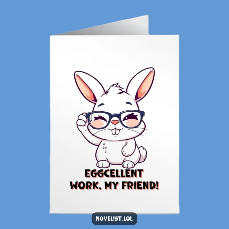 Free Printable Rabbit Congrats Card - Smart Bunny, Funny Downloadable Achievement Gift
