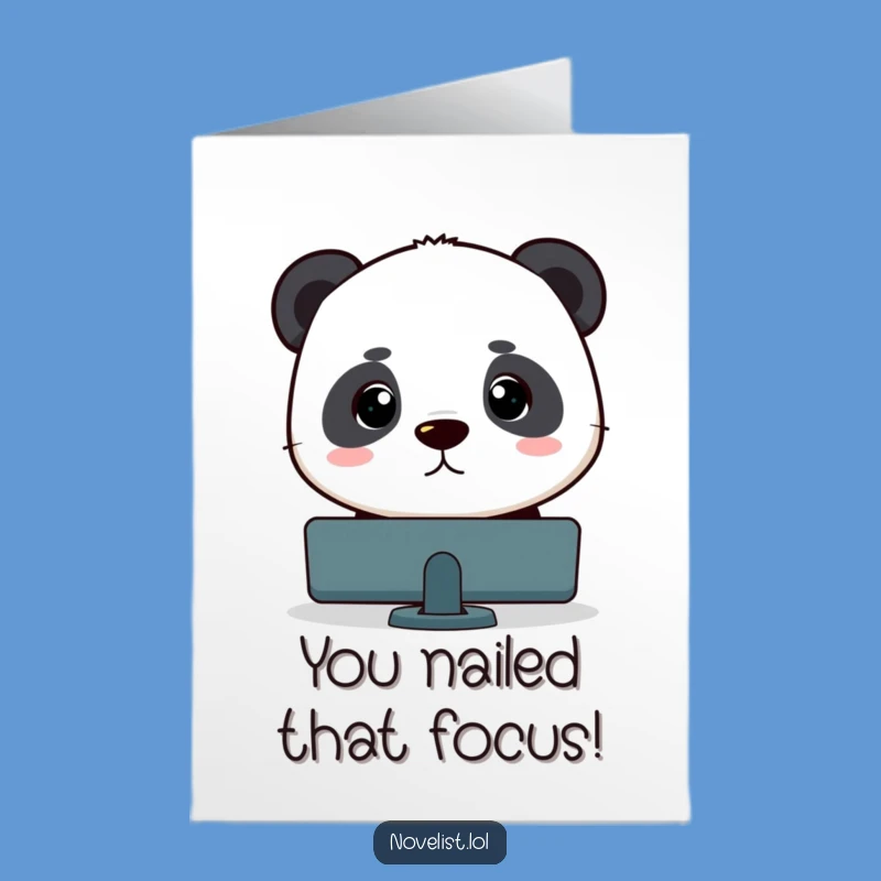 Free Printable Congrats Card: Panda & Cursor - Hilarious DIY Downloadable Gift