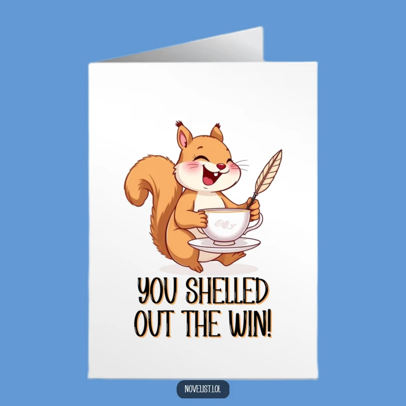 Free Printable Squirrel Congrats Card - Accomplished Squirrel, Funny Downloadable Gift