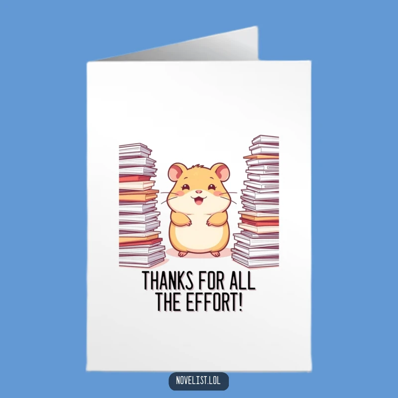 Free Printable Thank You Card: Inspired Hamster's Gratitude, Funny Downloadable Thanks