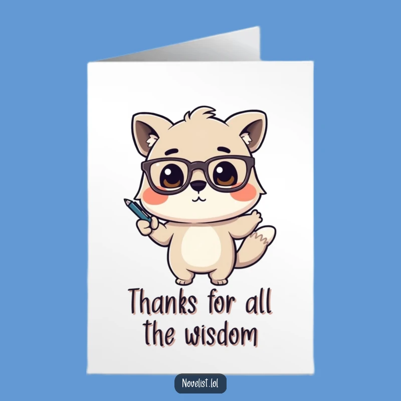 Free Printable Thank You Card: Articulate Animal, Memorable Downloadable Gift of Thanks