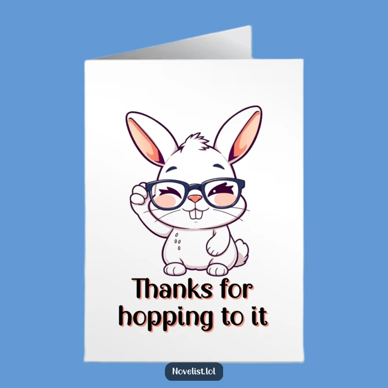 Free Printable Rabbit Thank You Card - Clever Thanks, Funny Downloadable Gesture