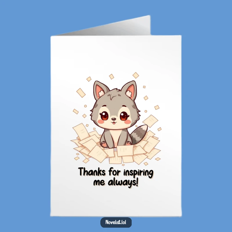 Free Printable Thank You Card: Inspired Animal Creator with Papers Funny Downloadable Gift